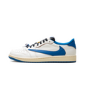 Air Jordan 1 Retro Low SP Fragment x Travis Scott Sail Military Blue