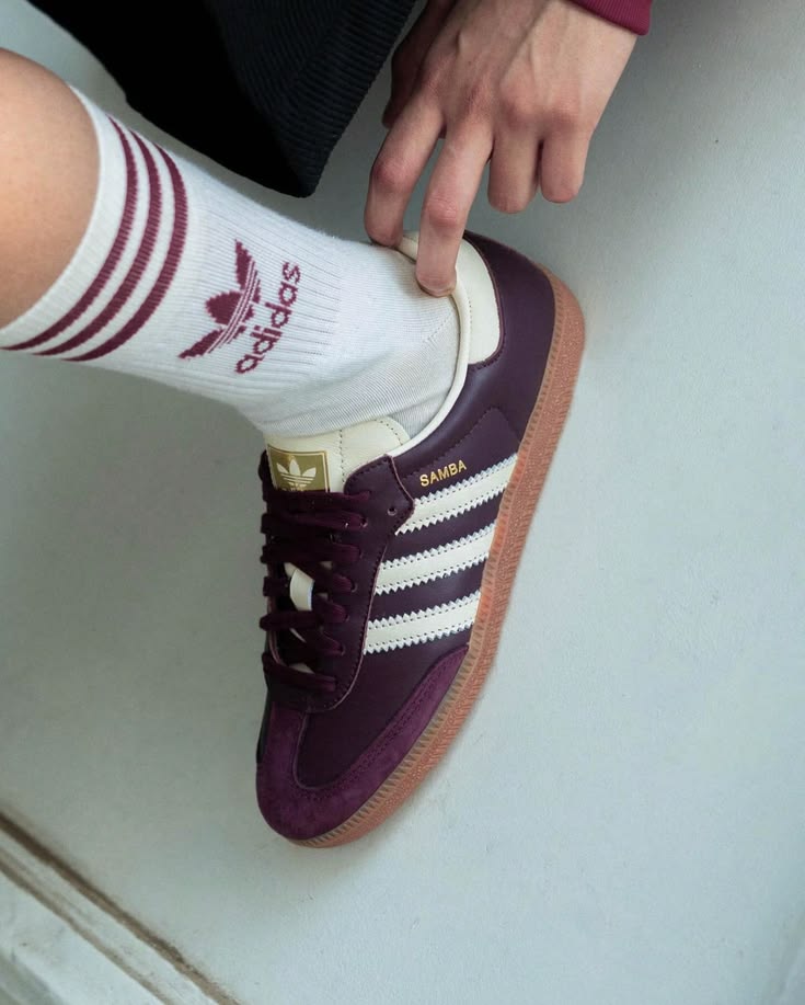 Samba OG Maroon Gold Metallic