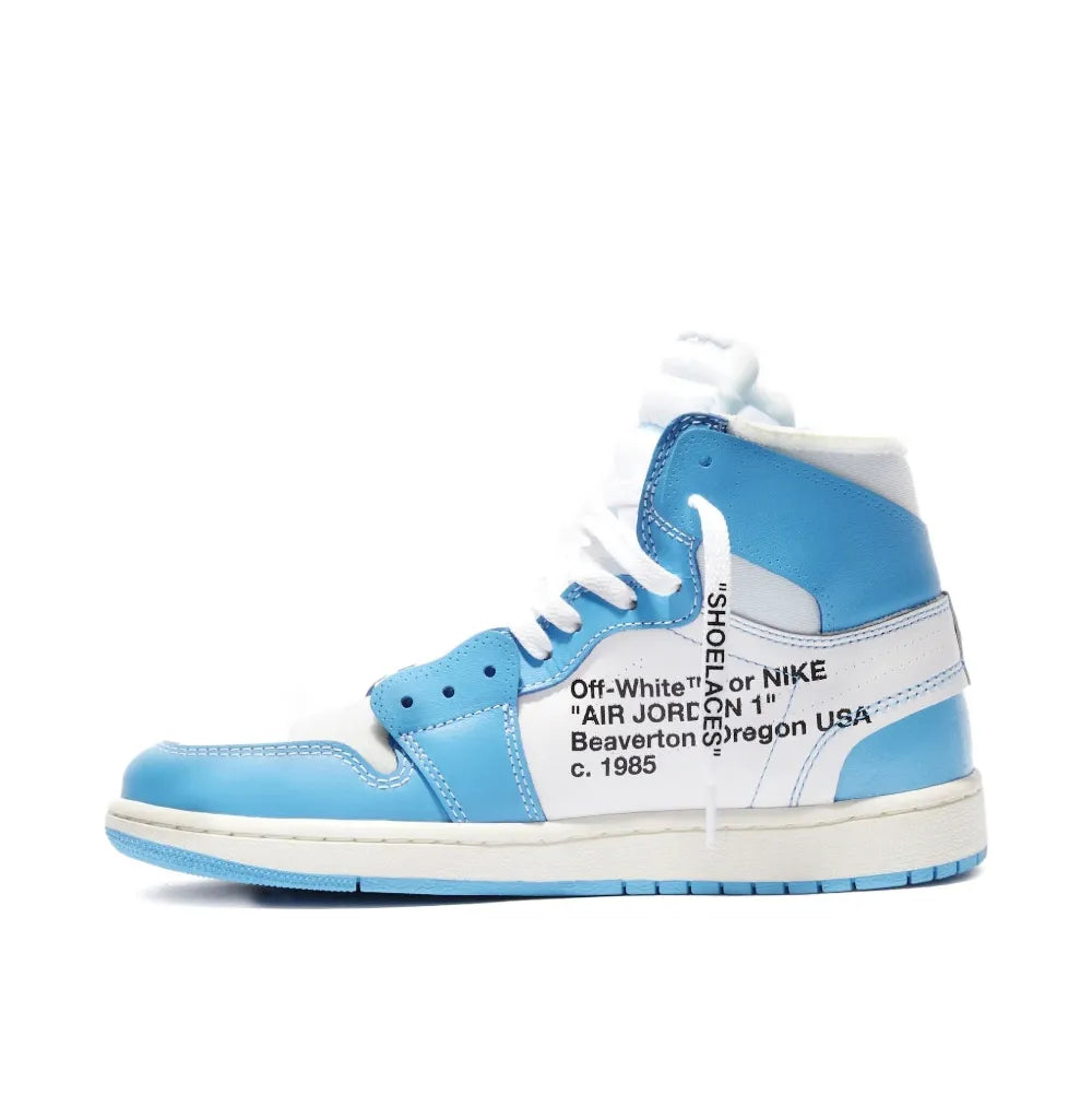 Air Jordan 1 Retro High X Off White 'UNC' Sneakers