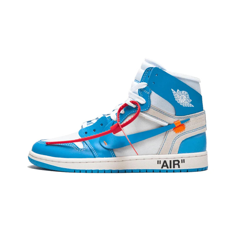 Air Jordan 1 Retro High X Off White 'UNC' Sneakers