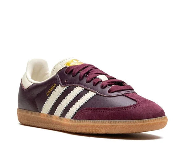 Adidas Samba OG 'Maroon Gold Metallic' Sneakers